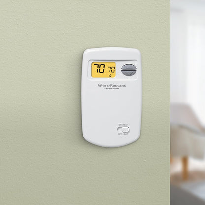 White-Rodgers 1E78-140 Termostato No Programable para Sistemas de Una Sola Etapa, Blanco