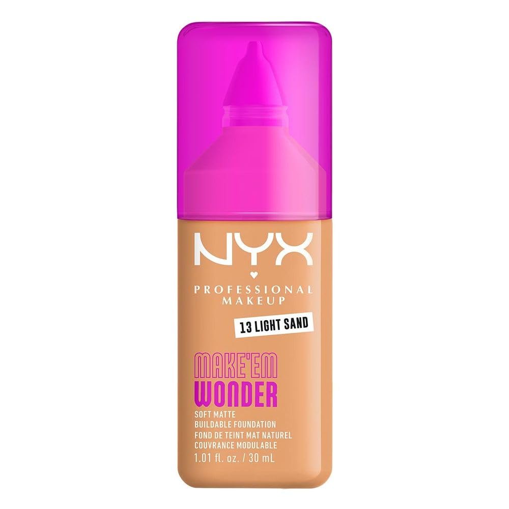 NYX Make 'Em Wonder Base de Maquillaje Mate, Tono Buff - LIGHT SAND