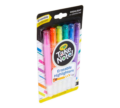 CRAYOLA Take Note 6 resaltadores de texto lavables