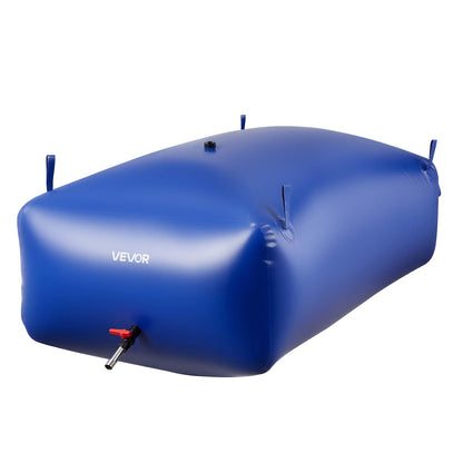 VEVOR ​Vejiga del Almacenamiento de Agua con Válvula 1000 L, Bolsa de Agua de PVC Doble Capa 1000D, Portátil y Plegable, Resistente a Fugas, para Autocaravanas, Camiones, Uso en Exteriores, Azul
