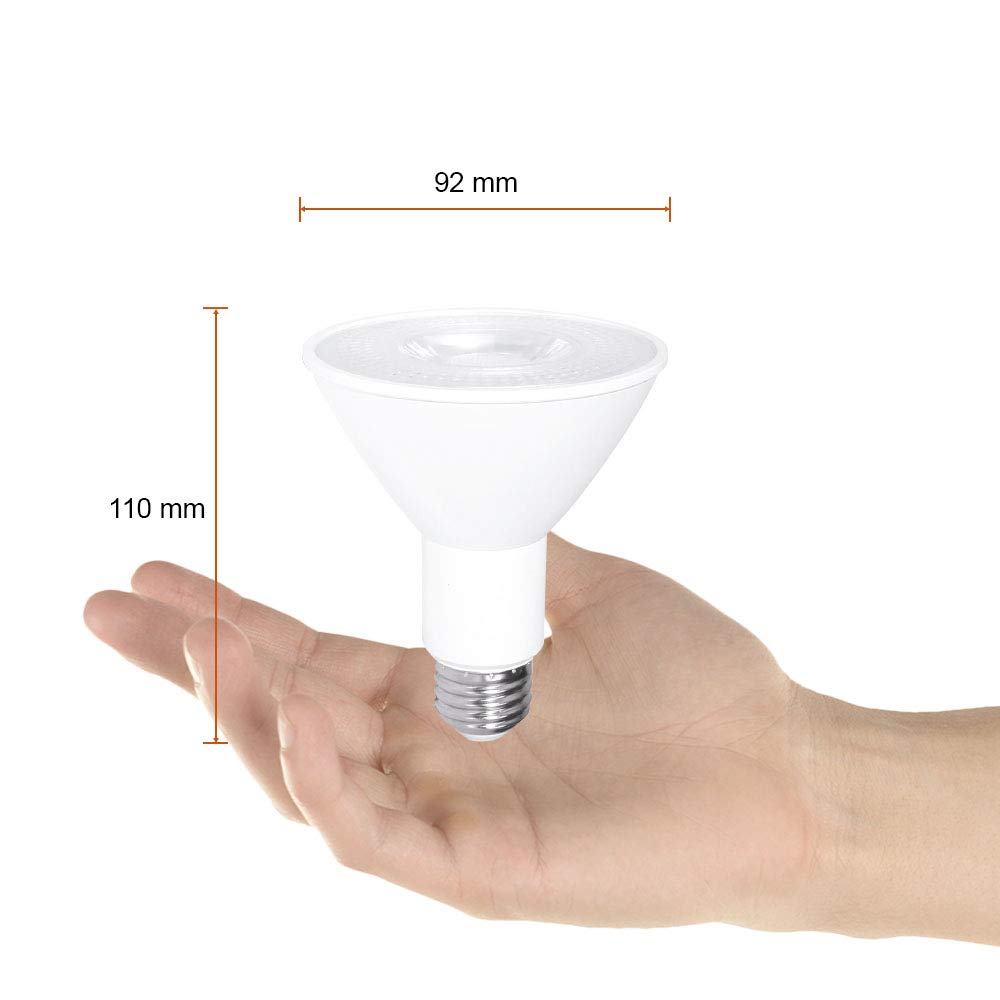 Tecnolite - Foco PAR30 LED 10 W, Luz Cálida Brillante, Base E27, Atenuable