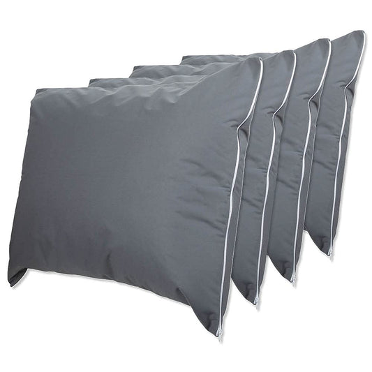 ForPro Professional Collection - Protectores de Almohada Impermeables de Alta Calidad, tamaño estándar con Cierre, Color Gris frío, 4 Unidades