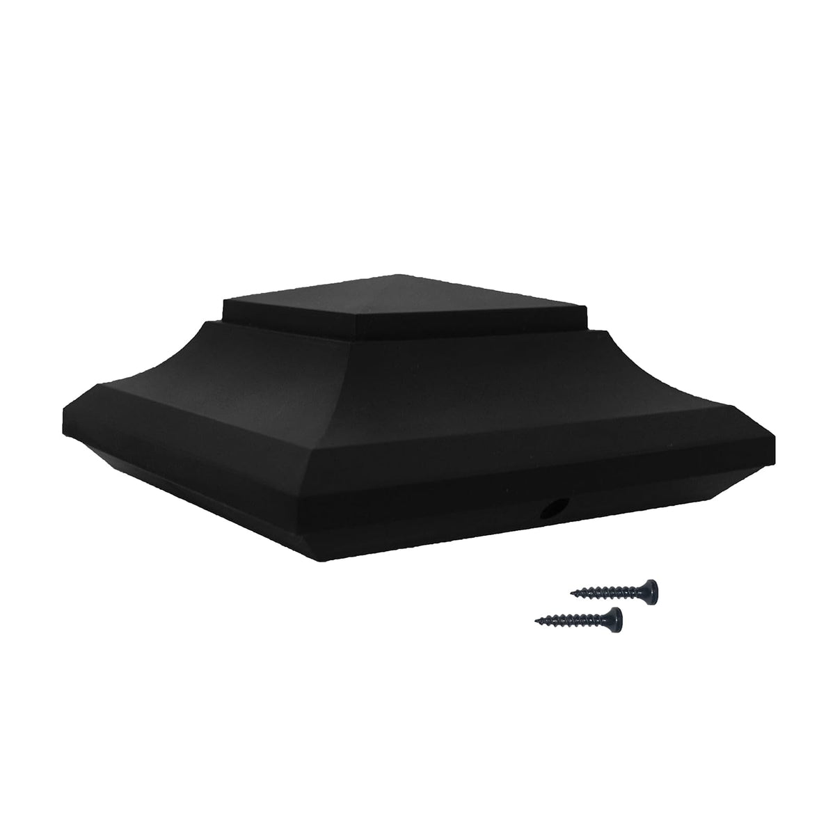 Nuvo Iron SPC23 x 5 1/2" Tapa adaptador de poste pirámide de plástico negro