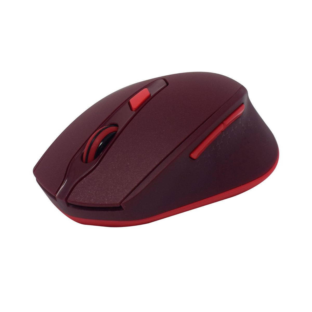 NACEB TECHNOLOGY - NA-0119R - Mouse Inalámbrico Rojo 2.4GHz - 800/1200/1600 dpi - 6 Botones - Receptor USB - Alcance 10 m