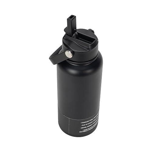 PUMA Evercat - Botella de agua de acero inoxidable de 32 onzas, Negro -, 32 Ounces