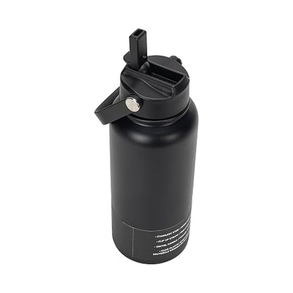 PUMA Evercat - Botella de agua de acero inoxidable de 32 onzas, Negro -, 32 Ounces