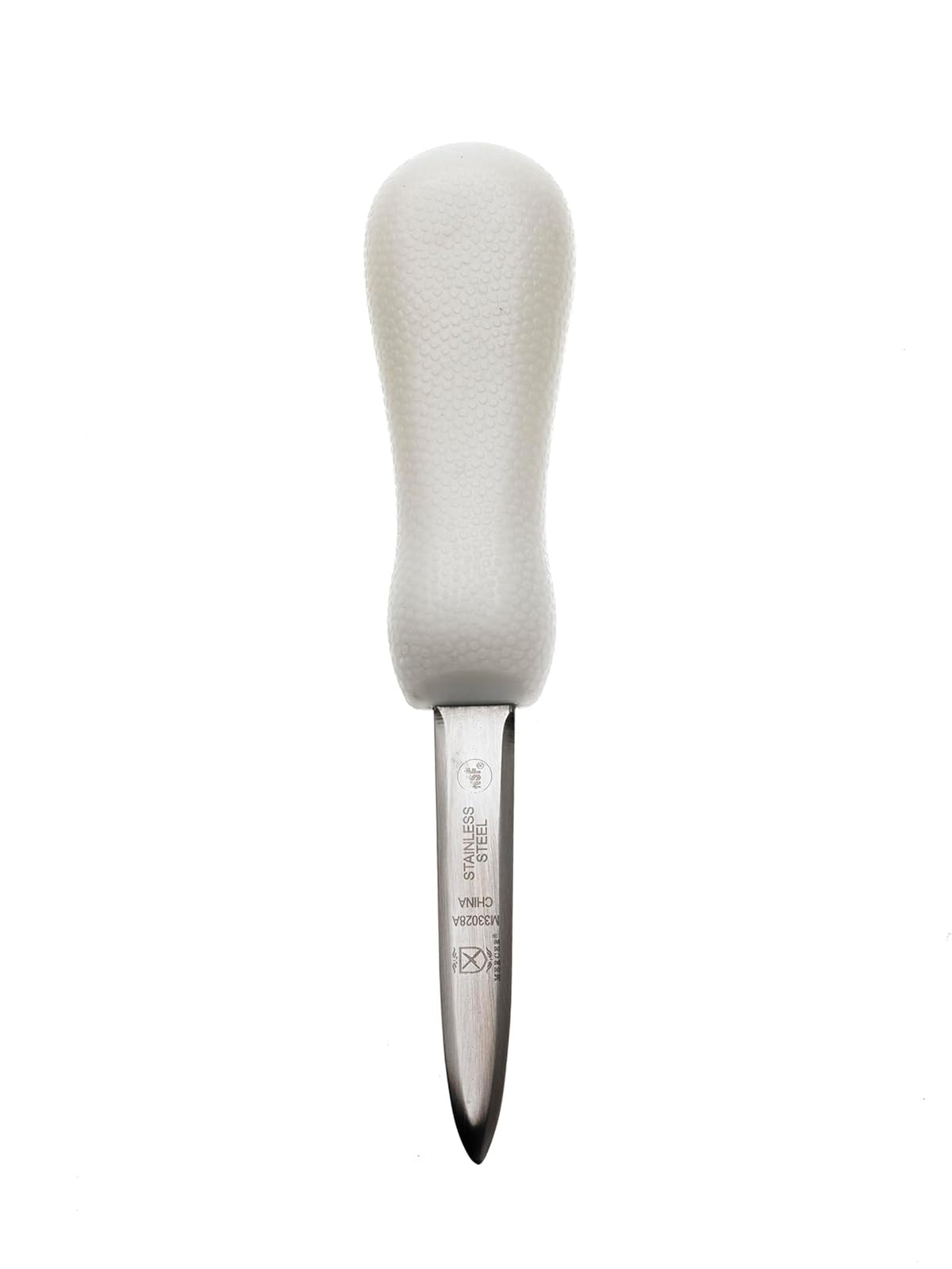 Mercer Culinary Boston Style Oyster cuchillo con mango de polietileno, 3 pulgadas, blanco
