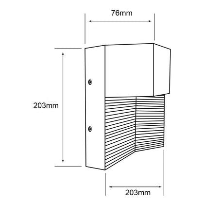Tecnolite Lámpara de Exterior LED para Sobreponer HLED-921/N, 8 W, Luz Suave Cálida, Negro