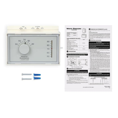 White Rodgers Emerson 1F56N-444 Mechanical Heating and Cooling Thermostat
