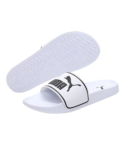 Puma, Sandalias Leadcat 2.0, Unisex, Blanco y Negro, Talla 22