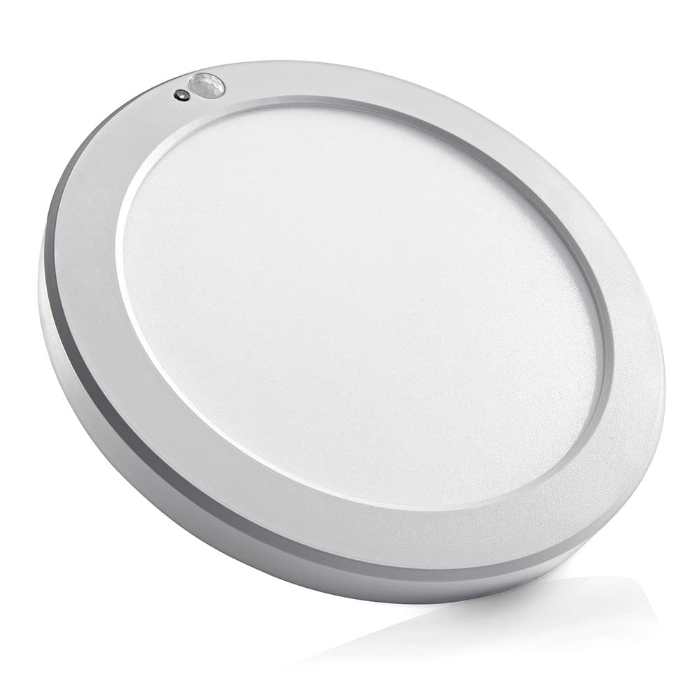 Leviton 09866-B0W Luminaria LED downlight con sensor de movimiento.
