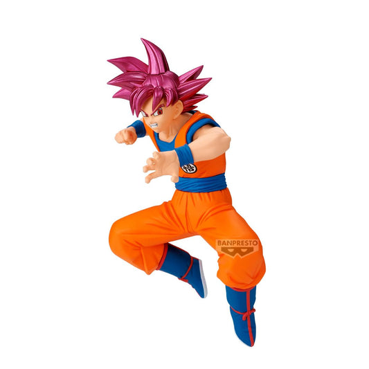 Banpresto - Dragon Ball Super Saiyan God Son Goku vs Beerus Match Makers Figura de colección 4.7 Pulgadas - Estatuilla Anime con Base y Pose dinámica para exhibición