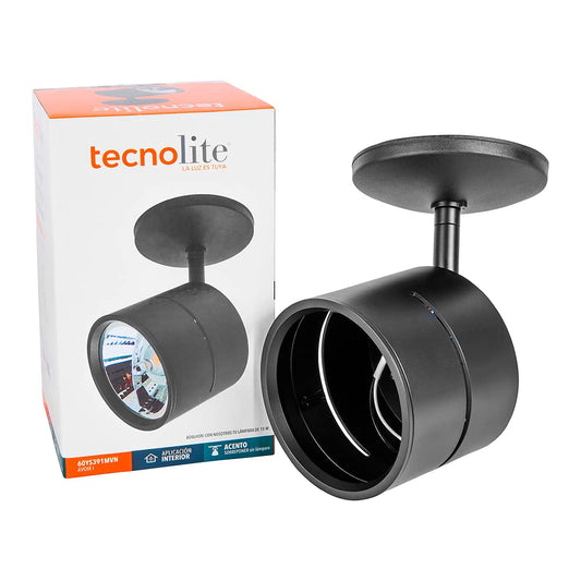 Tecnolite Lámpara Spot de Sobreponer Dirigible Potencia Máx. 60 W, Base G53, Interiores, No incluye foco