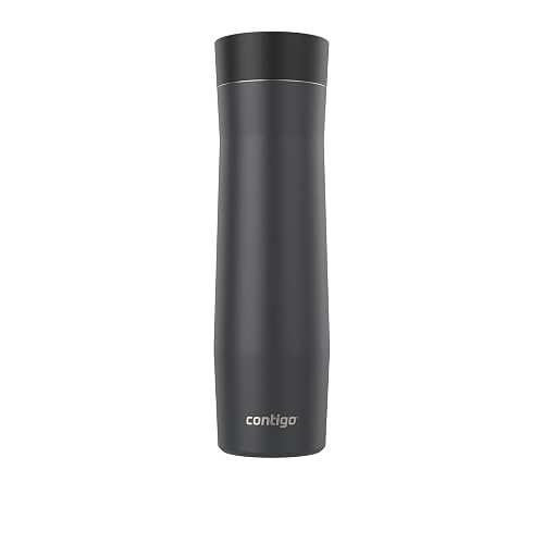Contigo West Loop 3.0 - Taza de viaje aislada de acero inoxidable, a prueba de fugas con tapa autosello, 24 onzas, color negro mate