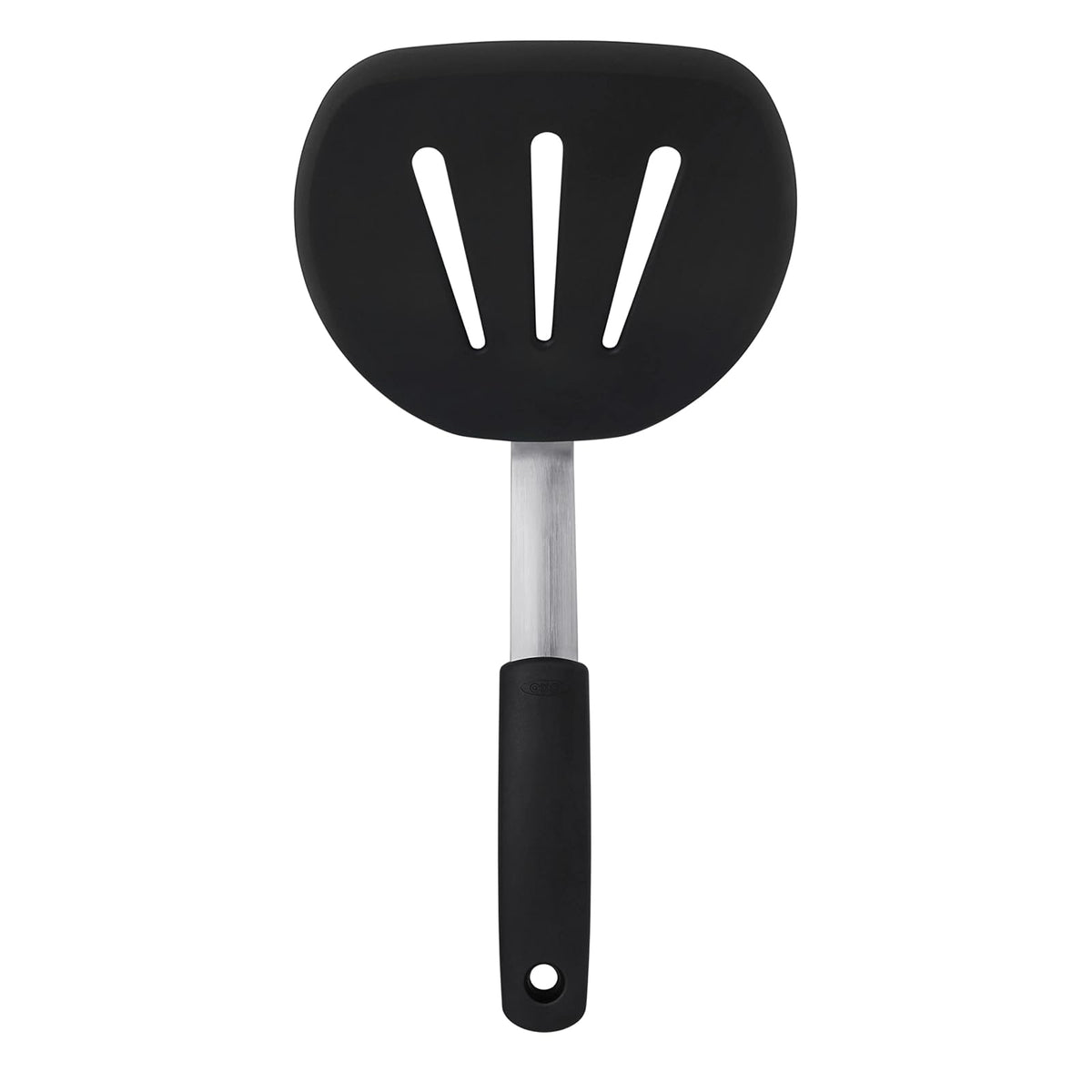 Oxo 1071533 Good Grips Silicone Flexible Pancake Turner/Spatula, Black,, Negro