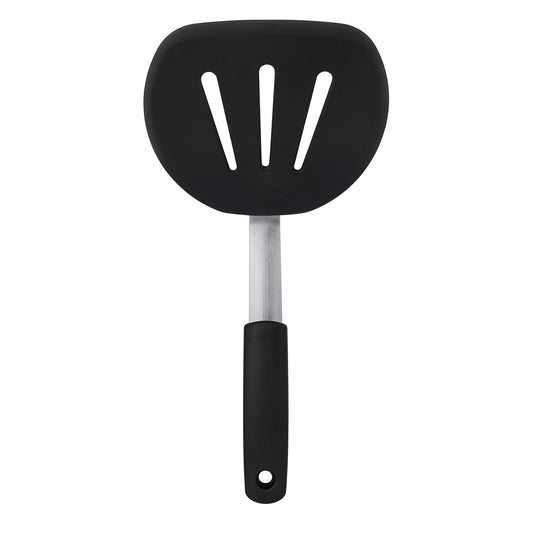 Oxo 1071533 Good Grips Silicone Flexible Pancake Turner/Spatula, Black,, Negro