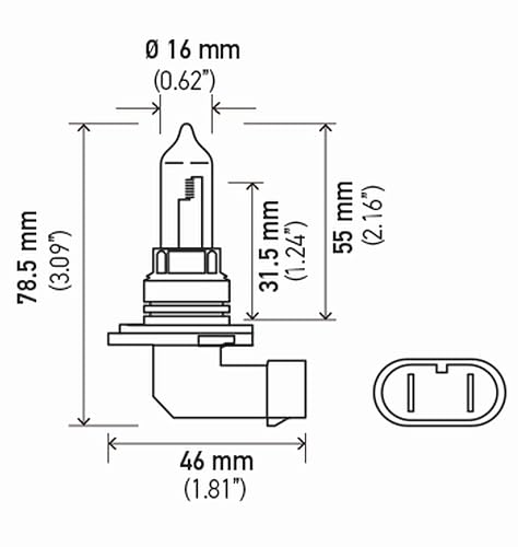Hella Kit de 2 Focos Luz blanca tipo Xenon, 50% más luz que los focos estándar, cumple con normas de tránsito y vialidad, TLL 9005 / HB3 en Blister