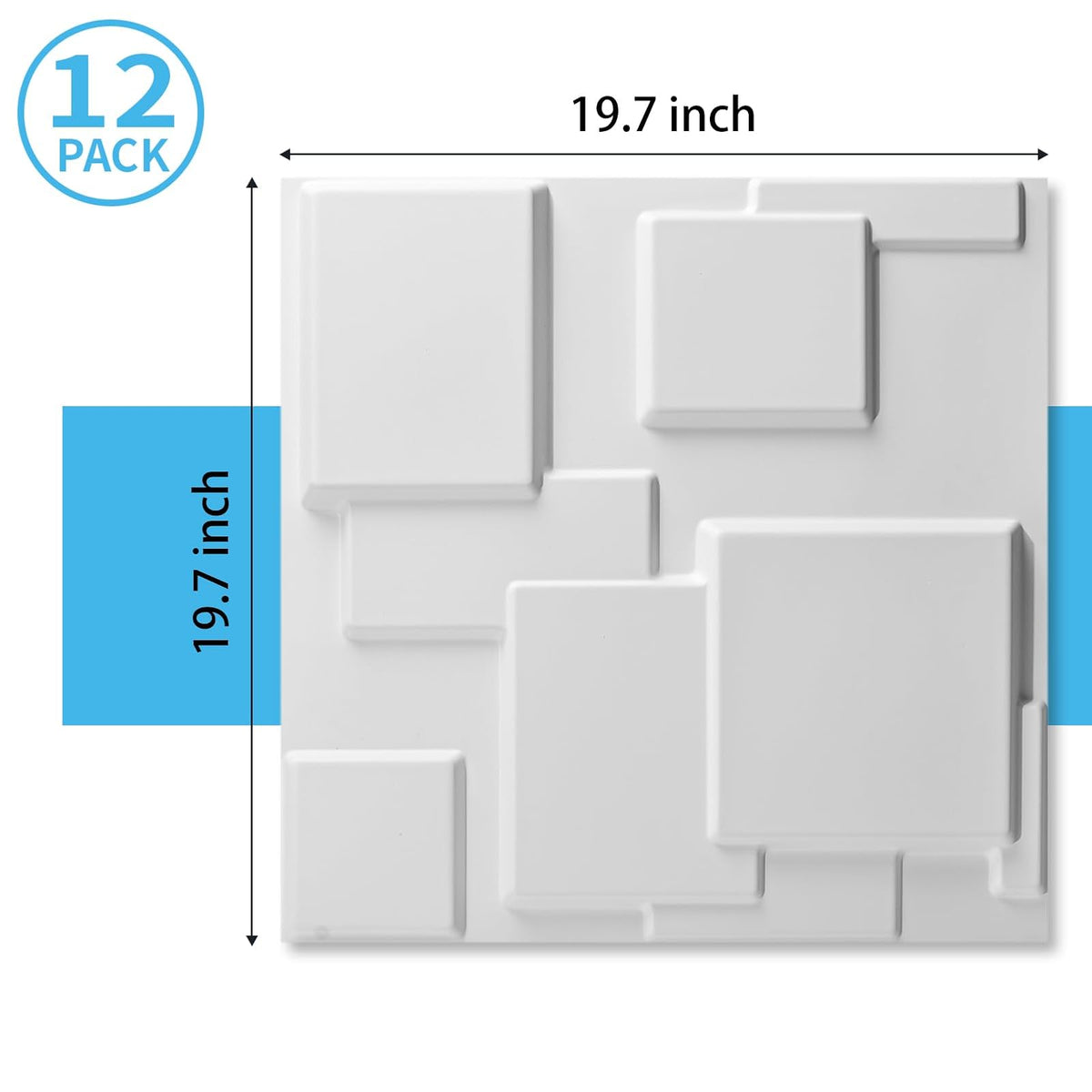 Art3d - Paneles de pared 3D de PVC blanco, 32 pies cuadrados, decoración de pared elegante para el hogar y espacios comerciales