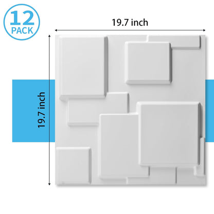 Art3d - Paneles de pared 3D de PVC blanco, 32 pies cuadrados, decoración de pared elegante para el hogar y espacios comerciales