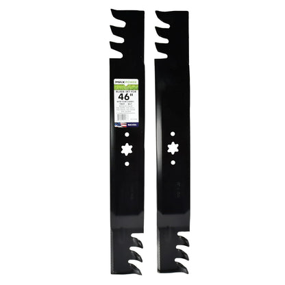 Maxpower 561544XB - Juego de 2 Cuchillas para MTD de Corte de 46 Pulgadas, Cub Cadet, Troy-Bilt, 742-04290-X, 942-04290-X, 942-04361, Negro
