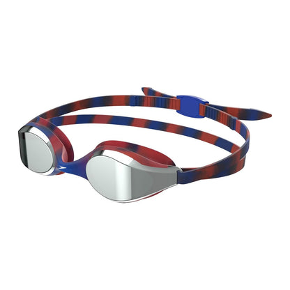Speedo Jr. Hyper Flyer - Anteojos de natación con acabado espejo - Azul marino - Gris espejado