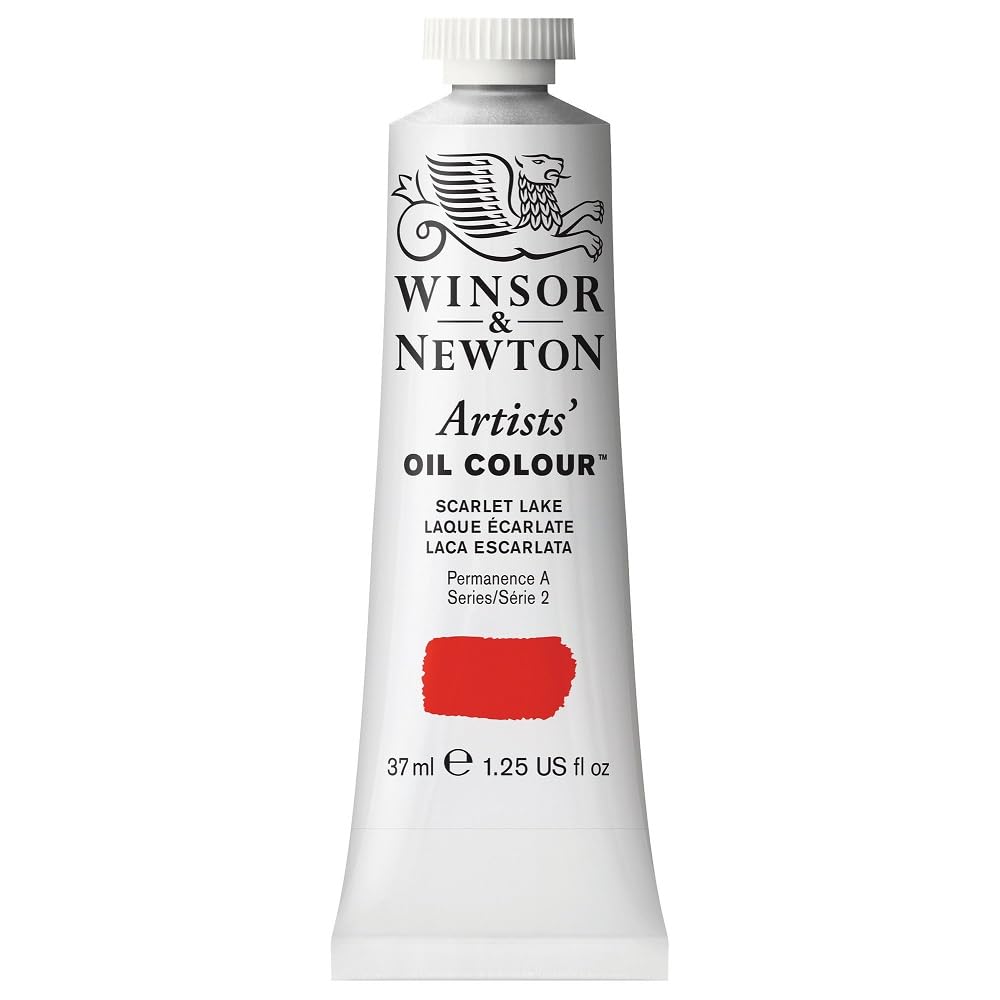Winsor & Newton Artists' Oil Colour Pintura al Óleo Profesional, 37 ml - 37-ml Tube - Rojo (Scarlet Lake)