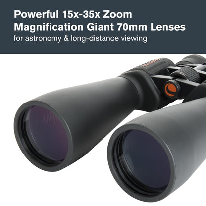 Celestron SkyMaster 15-35x70 Zoom – Powerful Long-Range for Astronomy & Outdoor Use – High Magnification up to 35x – Includes Tripod Adapter & Case