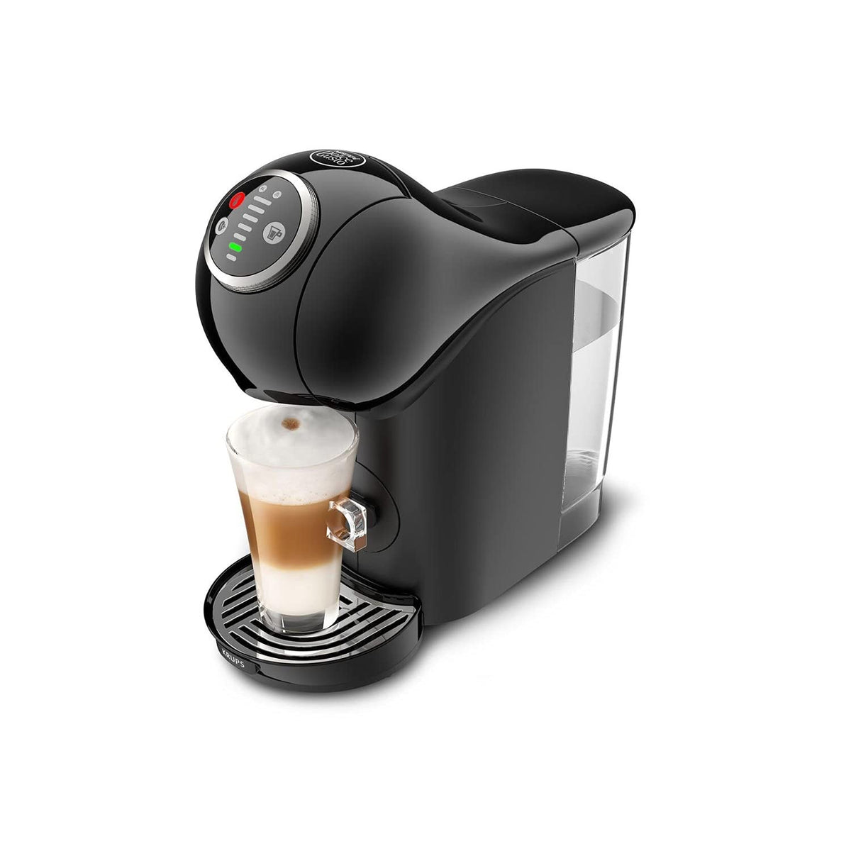 Krups Dolce Gusto Genio S Plus - Cafetera de Cápsulas, Sistema Thermoblock, Función Espresso Boost - Negra
