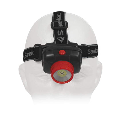 Sanelec 2105 Linterna tipo minero de pilas, 1 LED