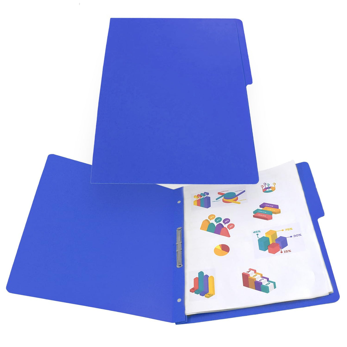 Wilson Jones Accopress Carpeta Carta Azul Obscuro, 90 Piezas