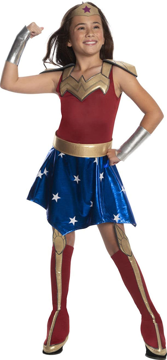 Rubie's - Disfraz de superhéroe de Wonder Woman DC para niñas, de lujo