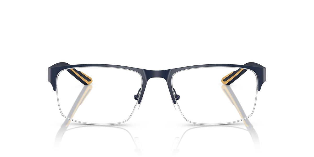 Armani Exchange Ax1068 - Marco rectangular para anteojos graduadas para hombre - Lente azul mate - Demo - 56 Milímetros