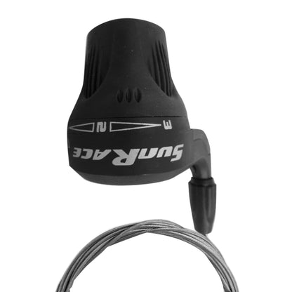 SUNRACE Puños de Mando MTB 3x7 ‍ | Index/Fricción con Forros | Incluye Bolsita | Control Preciso | Modelo TSM28.7F00.000.HPB
