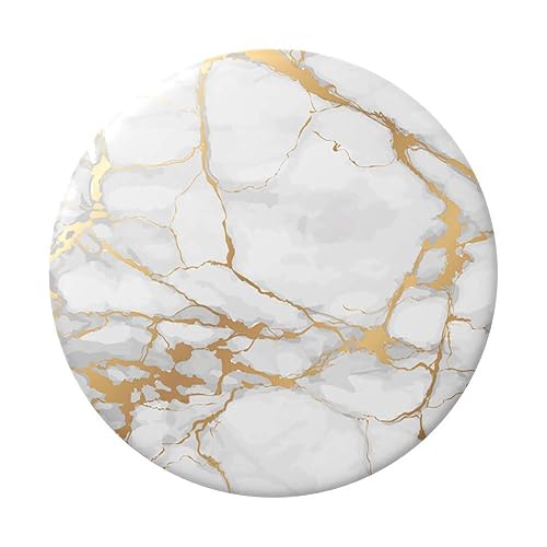 PopSockets - Empuñadura para teléfono con Soporte expandible, Agarre calcomanía, mármol Lutz Dorado