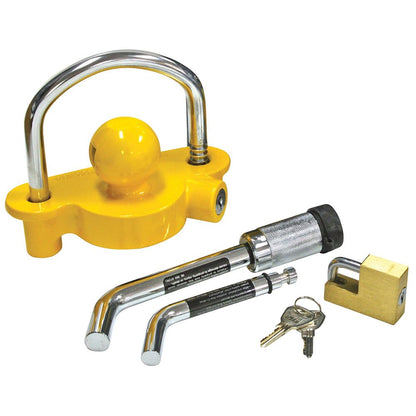 Reese Towpower 7014700 Juego de Bloqueo Combinado de Enganche y acoplador, se Adapta a receptores Cuadrados de 1-1/4 Pulgadas y 2 Pulgadas, diámetro de Pasador de 1/2 Pulgadas y 5/8 Pulgadas