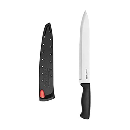 Farberware cuchillo de chef con funda protectora, Cuchillo troceador, 20.32 cm, Acero inoxidable, 20,32cm, 1