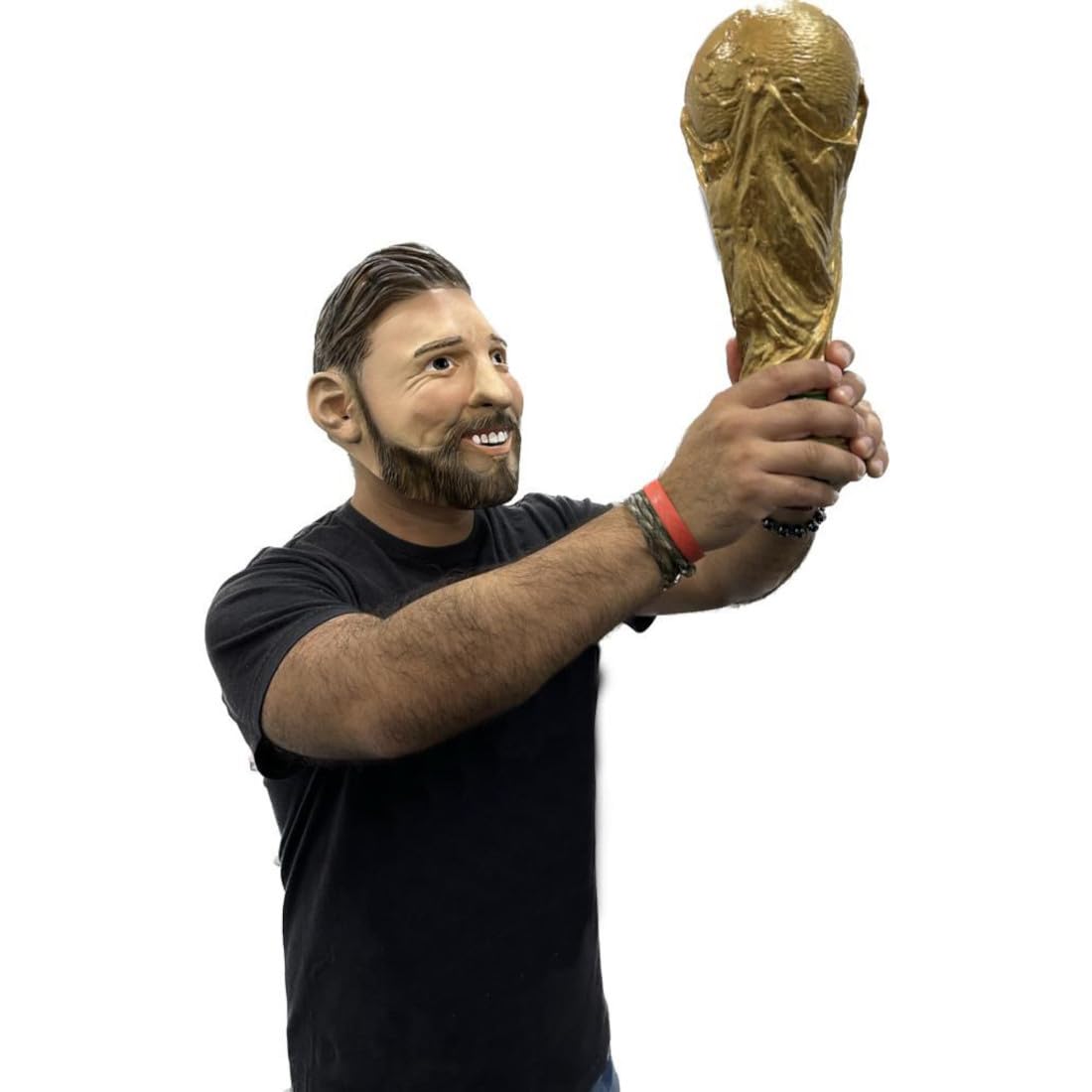 Máscara de Futbolista Argentino Lionel Messi, Disfraz de Jugador del Barcelona Leo La Pulga Ideal para Halloween