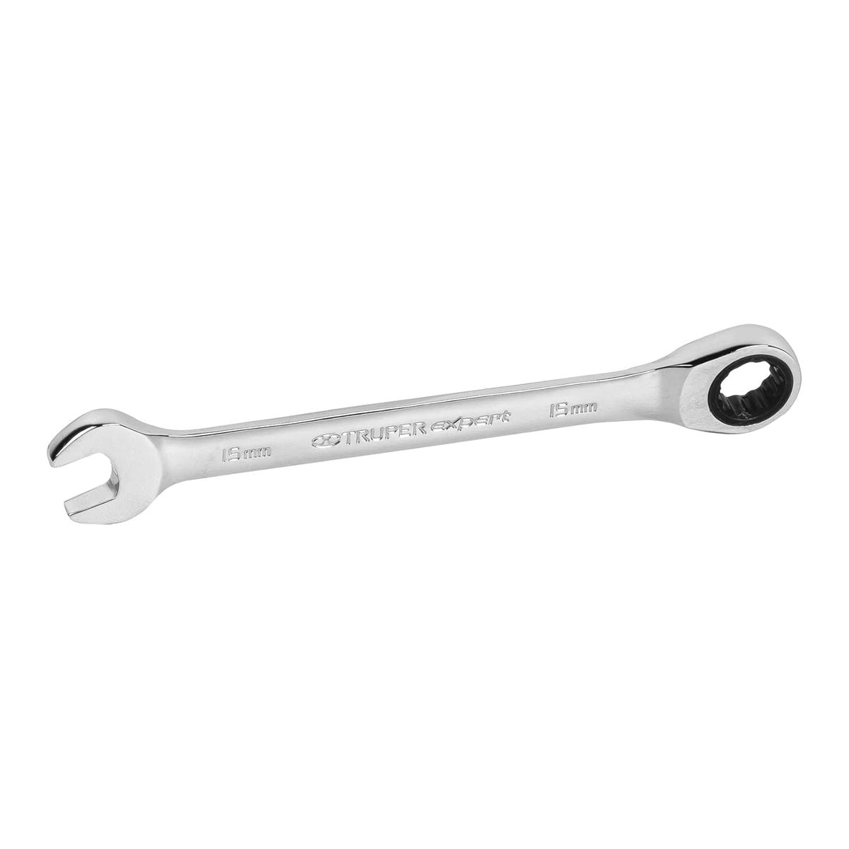 Truper Expert Llave Combinada con Matraca, Cromo Vanadio - 15 mm