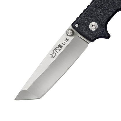 Cold Steel SR1 Lite 8Cr14MoV - Cuchillo plegable de acero de 4 pulgadas con mango Griv-Ex con mecanismo de bloqueo Tri-Ad, en caja