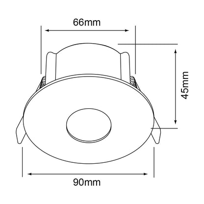 Tecnolite Lámpara Empotrado, Base GX5.3, Color Blanco, 100-240 V o 12 V, Downlight