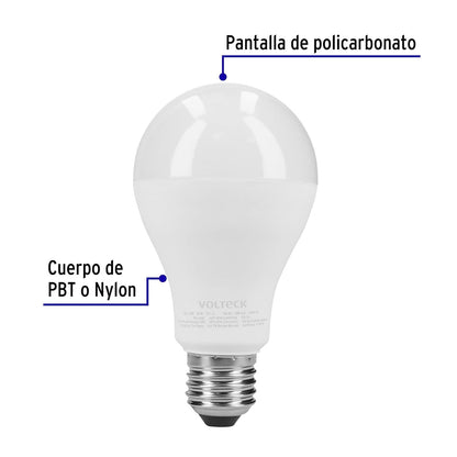 Volteck LED-125FX4, Pack de 4 lámparas de LED A19 18 W luz de día