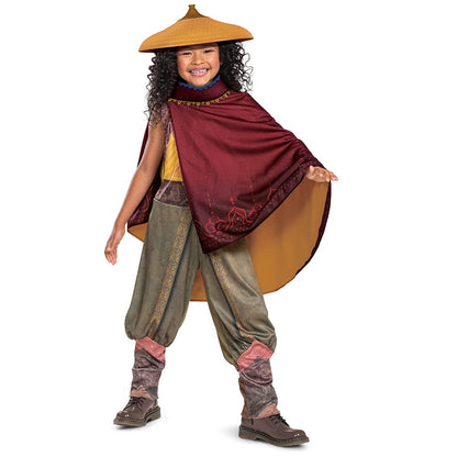 Disfraz de Raya para niñas, disfraz oficial de Disney Raya y el último dragón, talla niño M (7-8)