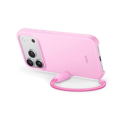 Beats - Funda en Modo Horizontal con MagSafe de Beats para el iPhone 17 Pro con Control de la Cámara, Soporte y Correa, Acabado Mate con Forro de Microfibra – Rosa Mineral