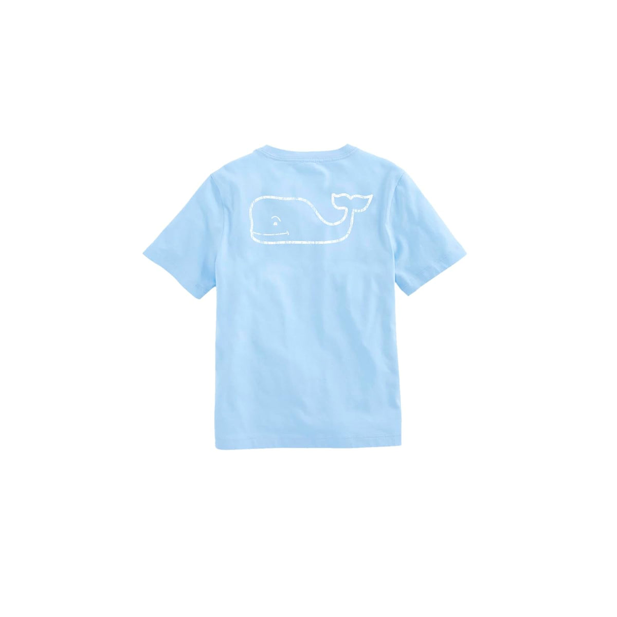 Vineyard Vines Playera de Manga Corta con Ballena Bordada para Niña - Azul (Jake Blue) - CH
