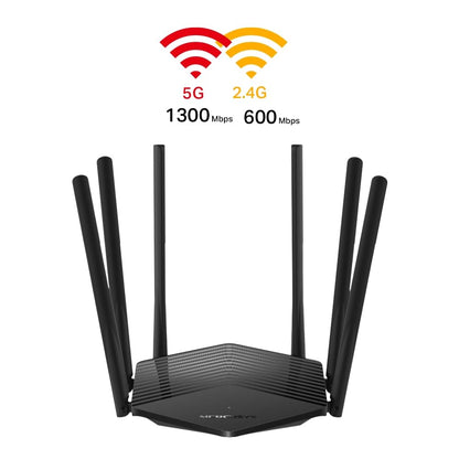 MERCUSYS MR50G Router Inalámbrico Gigabit AC1900, 600Mbps en 2.4 GHz y 1300Mbps en 5 GHz, 6 Antenas, Puertos Gigabit, MU-MIMO, Smart Connect