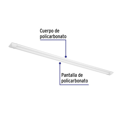 Volteck GAB-202L, Luminario lineal delgado de LED 36 W para gabinete