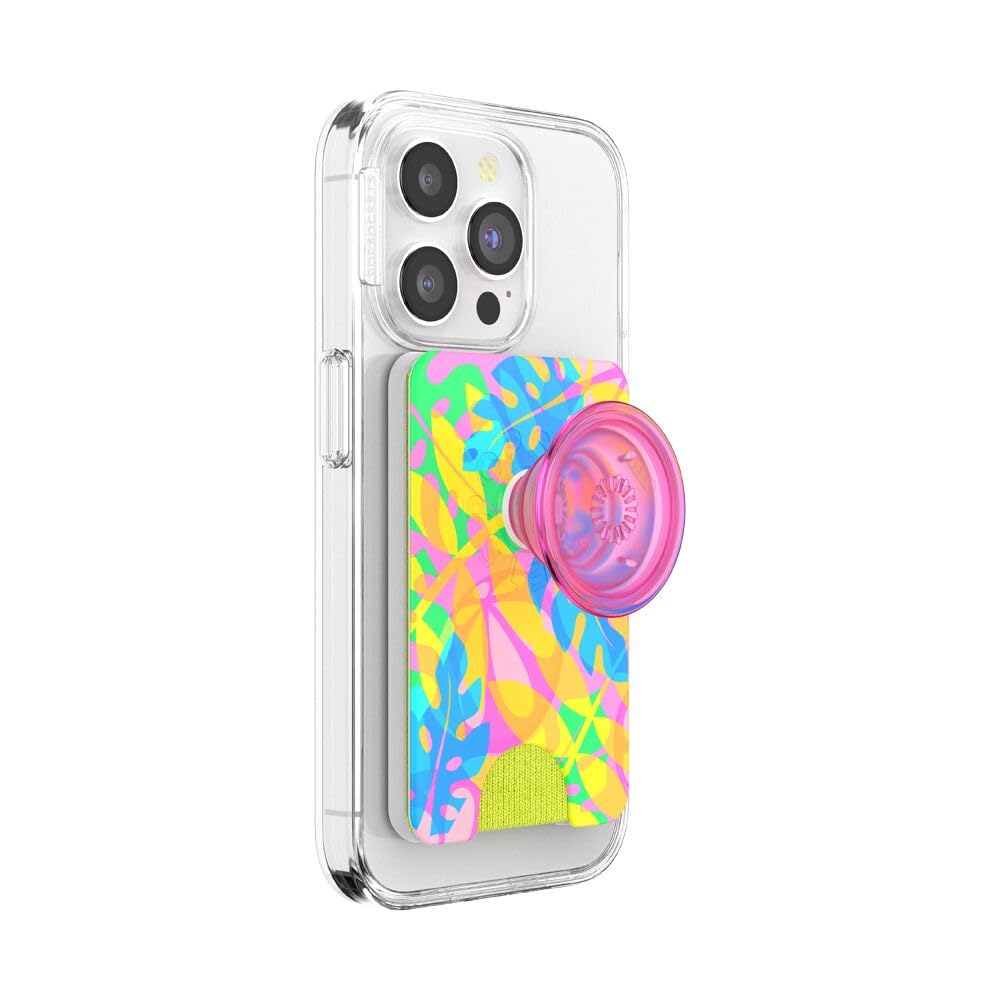 PopSockets - portafolios para teléfono con Agarre expandible y Anillo Adaptador para MagSafe, Soporte para Tarjetas de teléfono, Compatible con Carga inalámbrica, portafolios Compatible con MagSafe