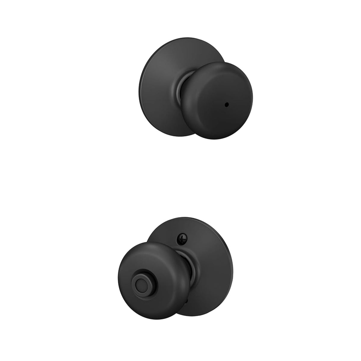 Schlage Plymouth Perilla para Puerta Interior - Mate negro - Privacy - Estándar