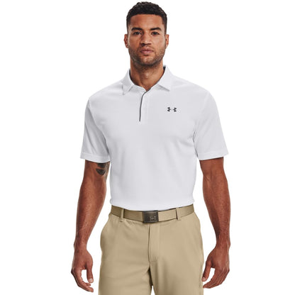 Under Armour Polo de Golf UA Tech para Hombre - 3XL - Blanco (White - Graphite - 100)