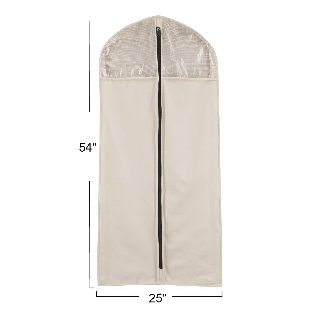 Household Essentials 3392-1 Cedarline Collection - Bolsa colgante para ropa, protector de vestido y traje, lona de algodón natural, color blanco roto
